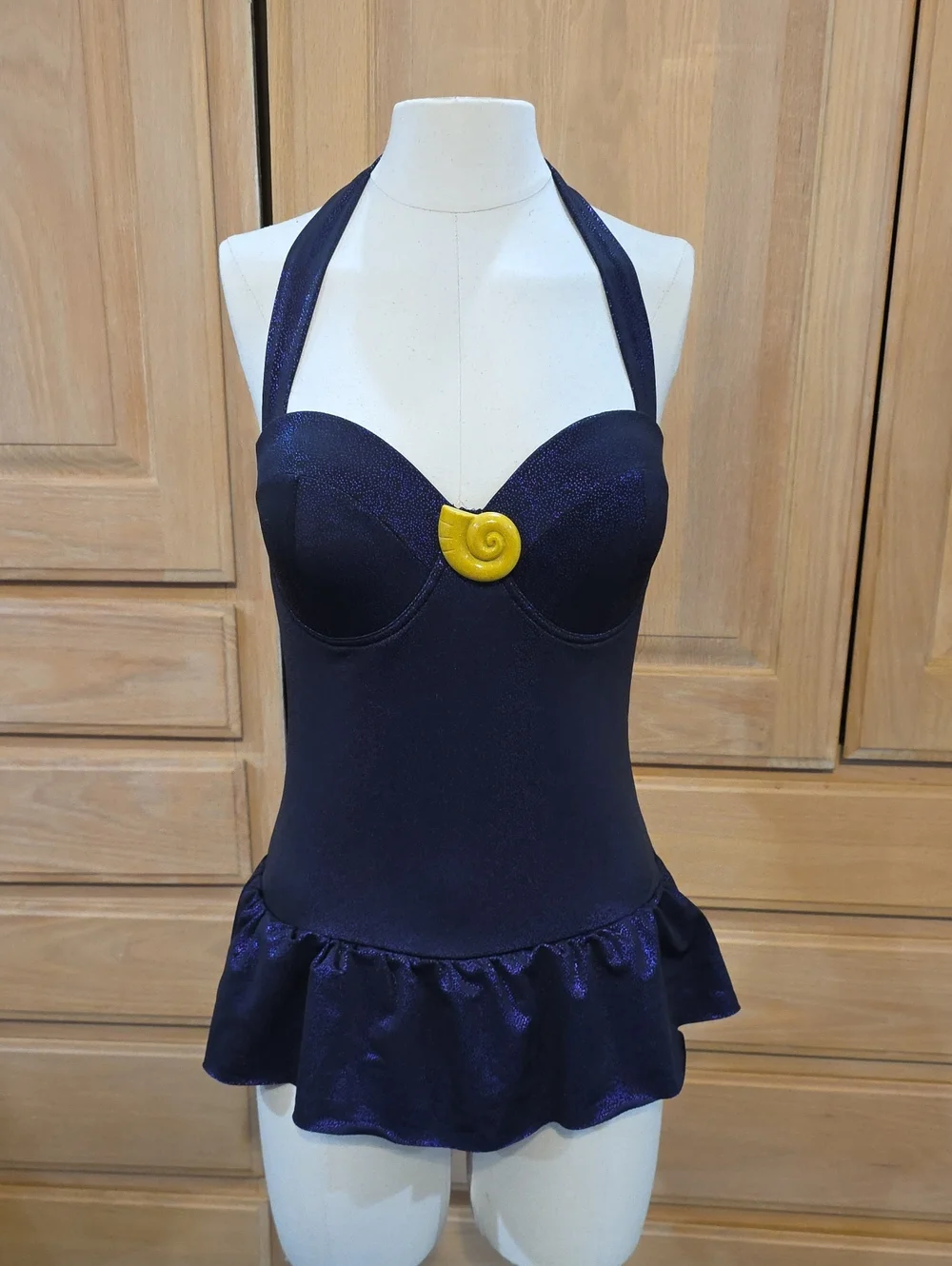 Ursula Halter Swimdress with Yellow Accent